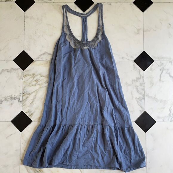 Urban Outfitters Staring at Stars Blue Racerback Mini Dress with Beading - Picture 1 of 7